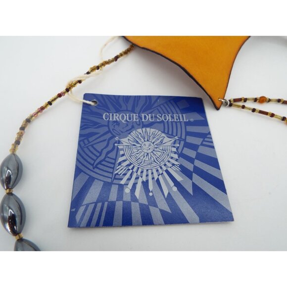 Cirque Du Soleil Leather Beaded Mask Signed Wendy Klein NWT - Picture 2 of 8